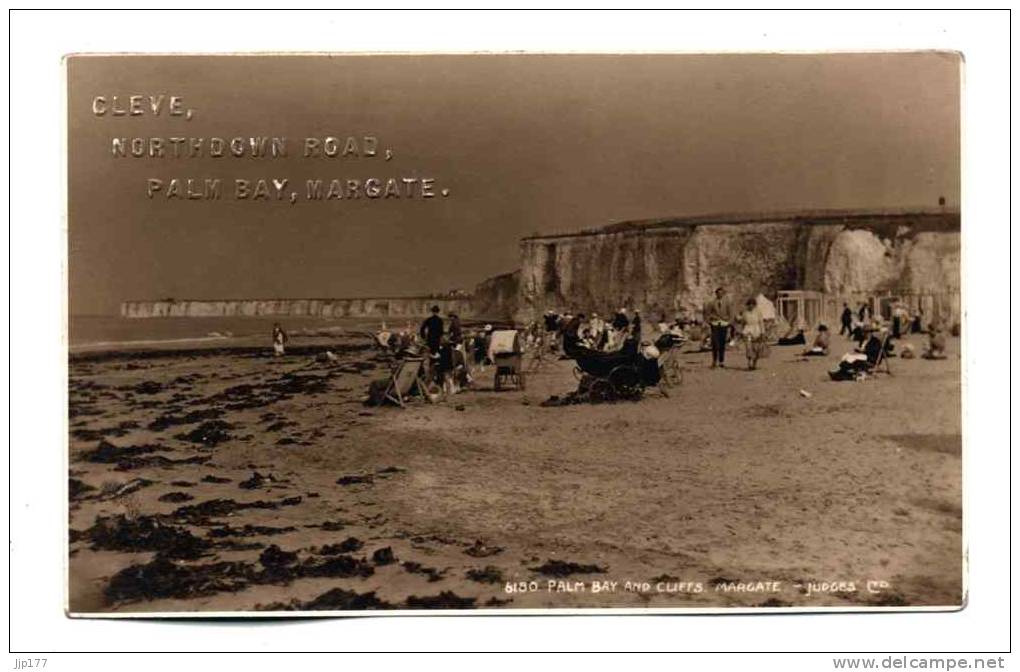 Carte Photo Cleve Margate Northdown Road Palm Bay And Cliffs By Judges Ltd Hasting - Margate