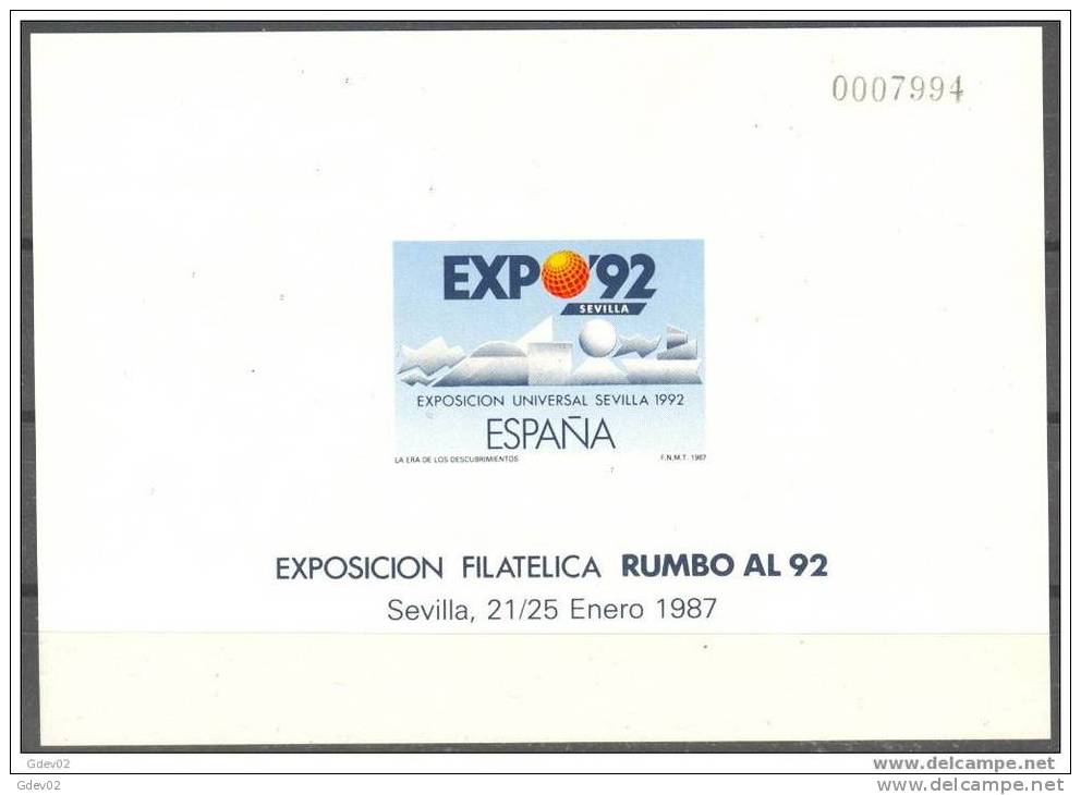 ESPO11-L1763TEX. España Spain Espagne RUMBO AL 92 1987. (Ed PO 11)LUJO - 1992 – Sevilla (Spanien)