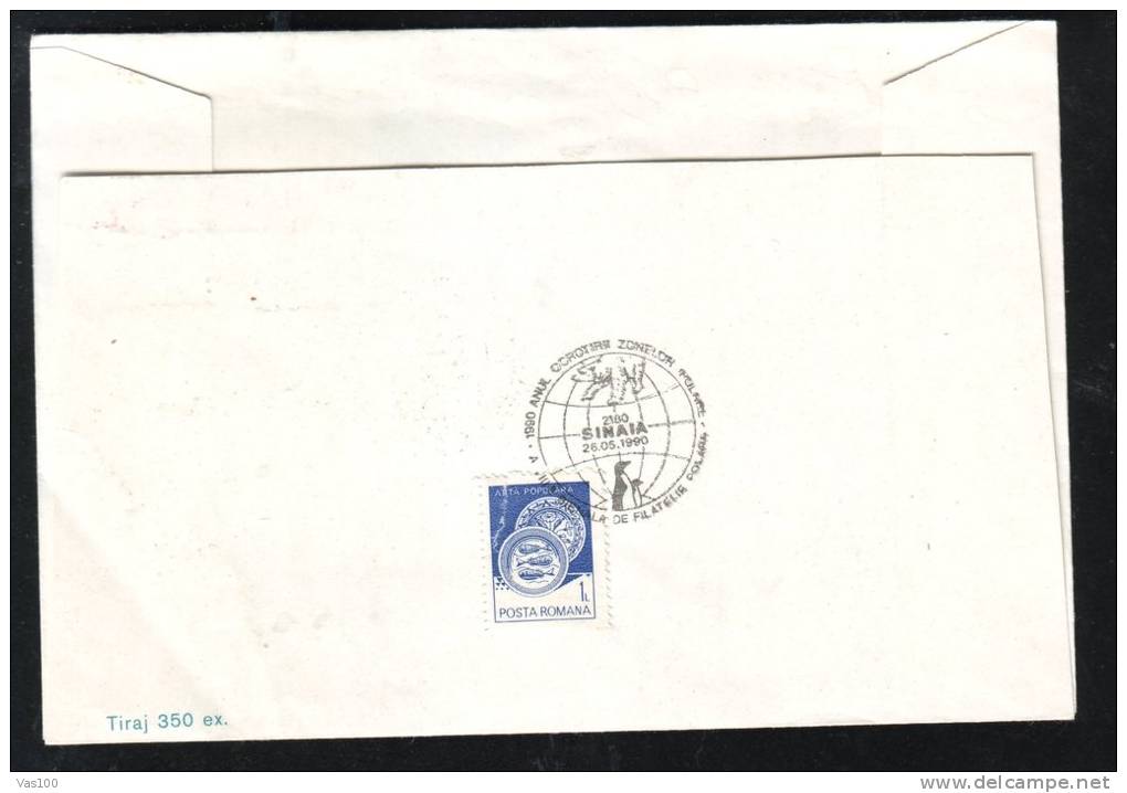 POLAR PHILATELY, PENGUINS, 1990, SPECIAL COVER, OBLITERATION CONCORDANTE, ROMANIA - Pingouins & Manchots