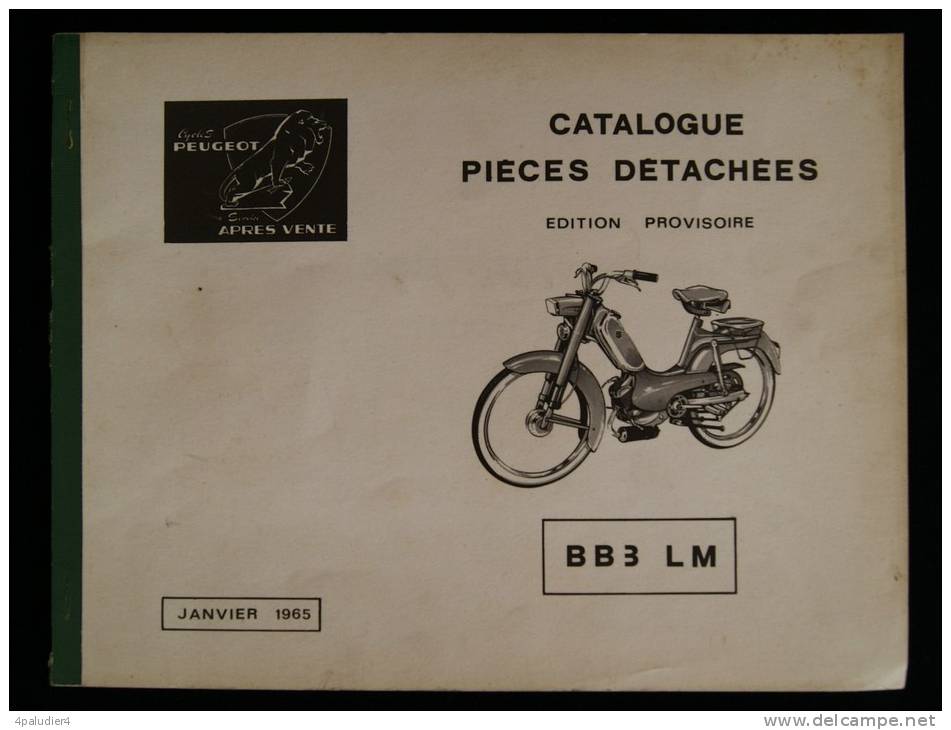 Catalogue PEUGEOT Cyclomoteurs BB3LM  1965  Vélomoteurs  Motos - Moto