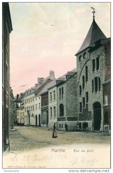 CPA BELGIQUE MARCHE RUE DU PONT 1903 - Marche-en-Famenne