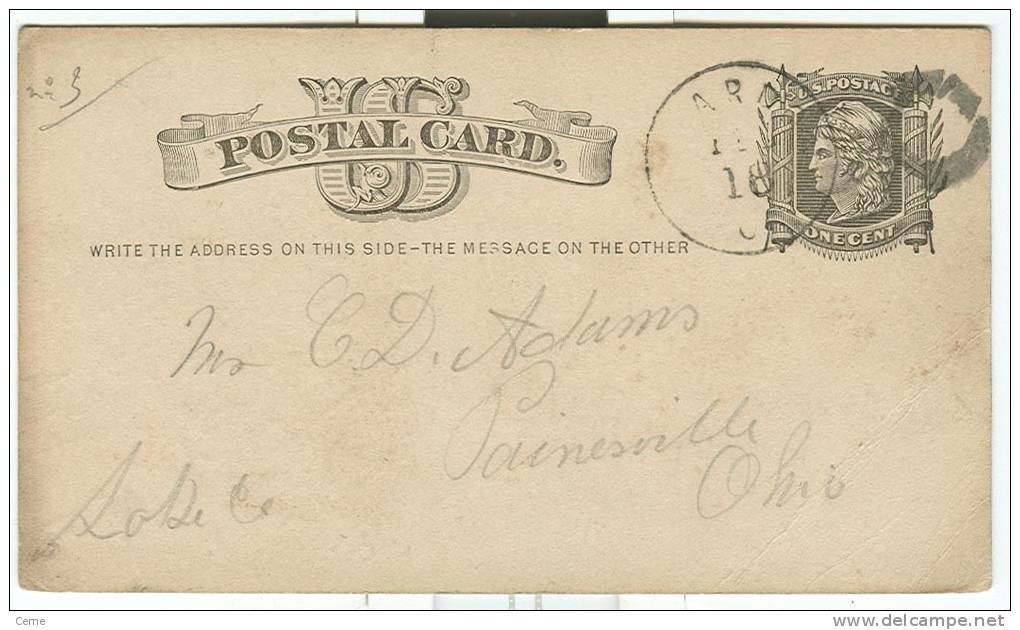 Etats-Unis - Entier Postal De Chardon Vers Painesville (Ohio) Du 08/02/78, , Voir Scan - ...-1900
