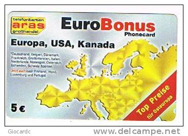 GERMANIA (GERMANY) - ARAS    (REMOTE) -  EURO BONUS: MAP        -  USED - RIF. 5881 - [2] Prepaid
