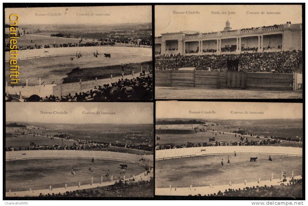 4 X COURSES DE TAUREAUX A NAMUR CITADELLE - 1910 - Namur