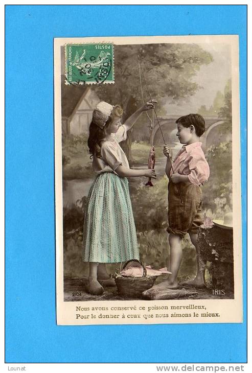 Pêche  à La Ligne - Enfants - Nous Avons Conservé Ce Poisson Merveilleux, Pour Le Donner à Ceux Que Nous Aimons Le Mieux - Pesca