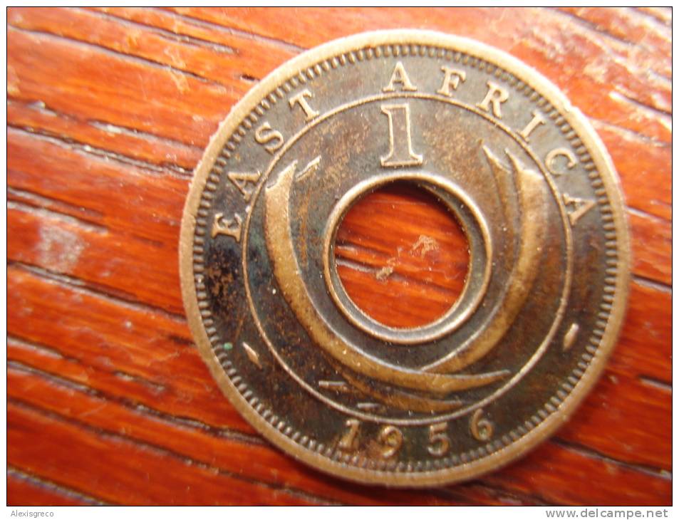 BRITISH EAST AFRICA USED ONE CENT COIN BRONZE Of 1956 H. - East Africa & Uganda Protectorates