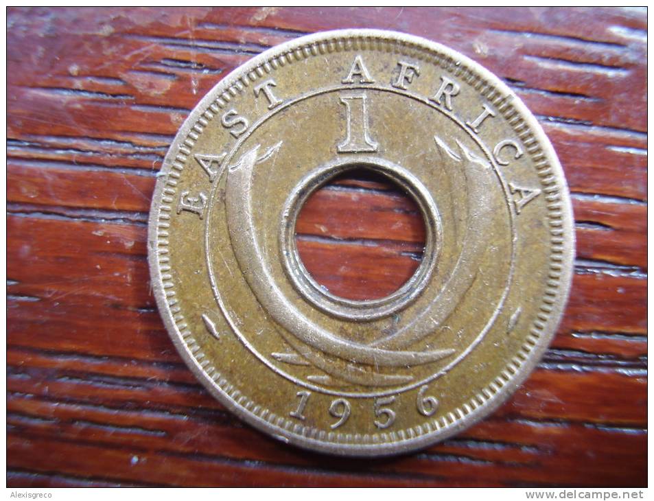 BRITISH EAST AFRICA USED ONE CENT COIN BRONZE Of 1956 KN. - Ostafrika Und Herrschaft Von Uganda