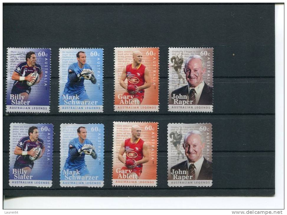 (101) Australian Stamps Set - Series De Timbres Australian - 2012 - Australian Football Legends - Gebraucht