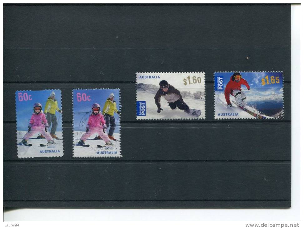 (101) Australian Stamps Set - Series De Timbres Australian - 2011 - Ski - Gebraucht