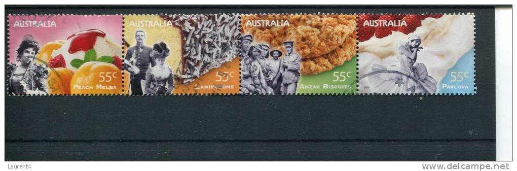 (101) Australian Stamps Set - Series De Timbres Australian - Strip Australian Desserts - Gebraucht