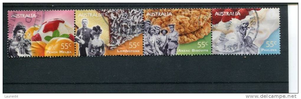 (101) Australian Stamps Set - Series De Timbres Australian - Strip Australian Desserts - Oblitérés