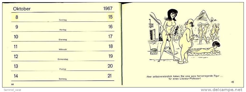 Kalender 1967 , Husten Sie Mal!  - Susys Erotische Sonnentips Für 365 Fröhliche Tage. - Calendriers