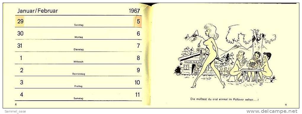 Kalender 1967 , Husten Sie Mal!  - Susys Erotische Sonnentips Für 365 Fröhliche Tage. - Calendriers