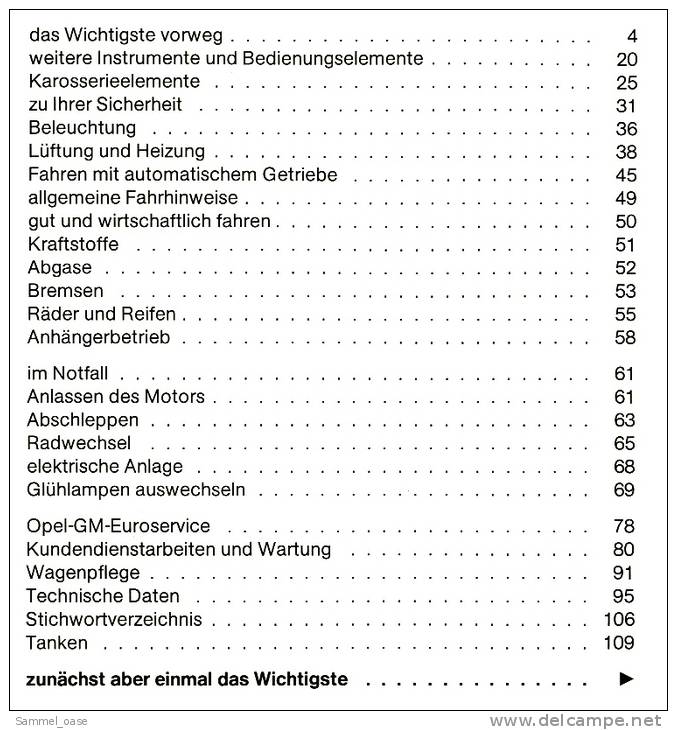 1981  Betriebsanleitung Handbuch   Opel Ascona C  -  Bedienung , Sicherheit , Wartung - Reparaturanleitungen