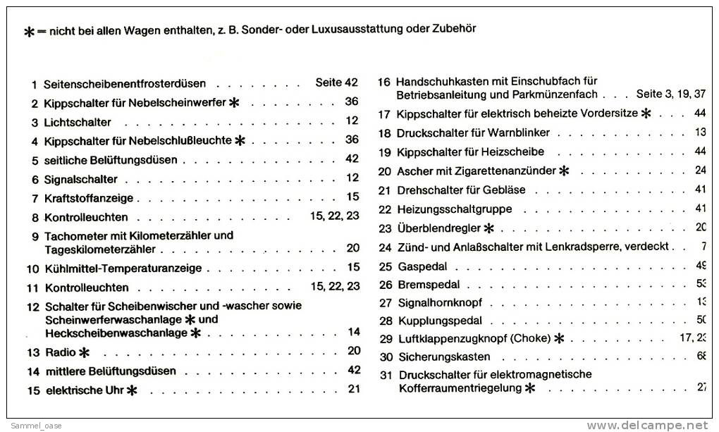 1981  Betriebsanleitung Handbuch   Opel Ascona C  -  Bedienung , Sicherheit , Wartung - Manuels De Réparation