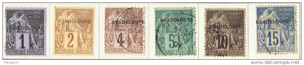 1891  Sucharge  Sur Type Alphée Dubois   I C à 15 C  Yv 14-19   * Et Oblitérés - Usati