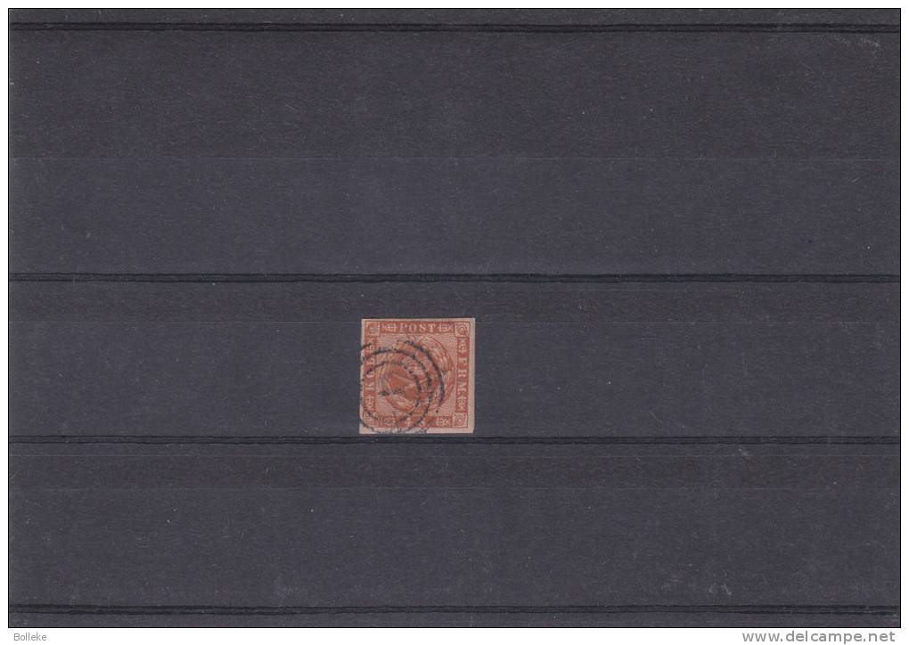Danemark - Yvert 8 Oblitéré - 4 Marges - Valeur 18 Euros - Used Stamps