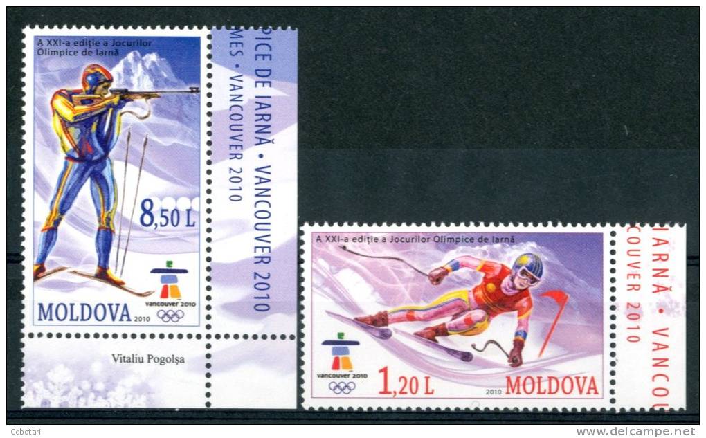 MOLDAVIA / MOLDOVA 2010** - GIOCHI OLIMPICI INVERNALI "VANCOUVER 2010" - 2 VALORI  MNH - Winter 2010: Vancouver