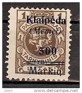 MEMEL Mi 134* - Memelgebiet 1923