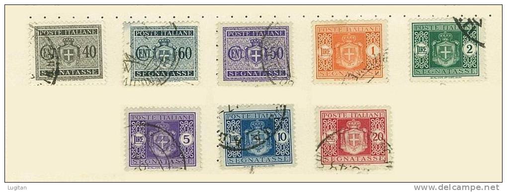 FILATELIA - REGNO D'ITALIA  - LUOGOTENENZA - SEGNATASSE - ALCUNI VALORI DELLA SERIE 73/85  78/85 USATI - Postage Due