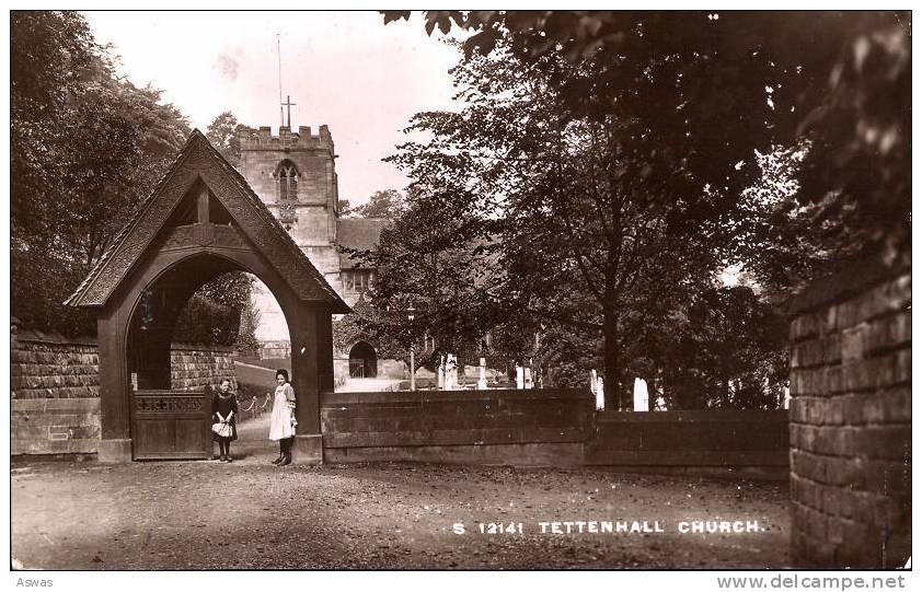 KINGSWAY RP: TETTENHALL CHURCH, WOLVERHAMPTON, STAFFS ~ TWO LITTLE GIRLS ~ Pu1914 - Wolverhampton