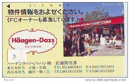 Télécarte Japon * GLACE HÄAGEN-DAZS  (3) ICE * Japan Phonecard * EIS Telefonkarte * Jewish - Polish - Alimentation