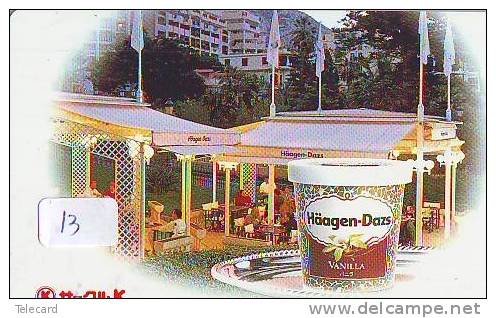 Télécarte Japon * GLACE HÄAGEN-DAZS  (13) ICE * Japan Phonecard * EIS Telefonkarte * Jewish - Polish * CHOCOLATE - Alimentation