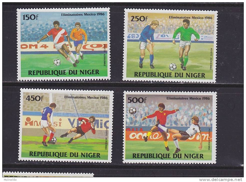 NIGER N°PA 329/332 ** - FOOTBALL - Cote 13 € - 1986 – Mexiko