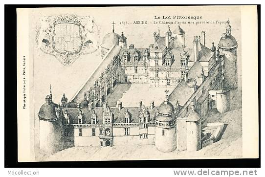 46 ASSIER / Le Château D'après Une Gravue De L'époque / - Assier