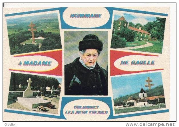 HOMMAGE A MADAME DE GAULLE COLOMBEY LES DEUX EGLISES (CARTE CINQ VUES) 074 - Storia