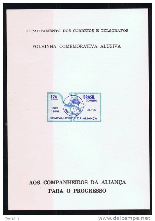 1966  Carte Souvenir  Alliance Pour Le Progrès - FDC