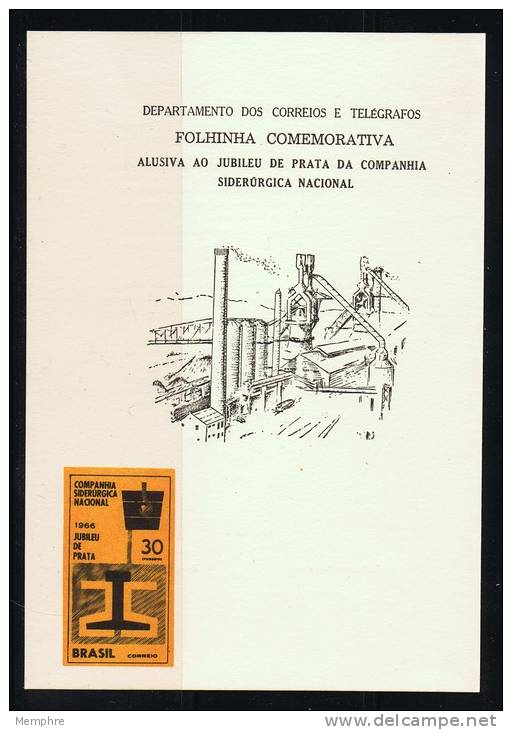1966  Carte Souvenir  Compagnie Sidérurgique Nationale - FDC