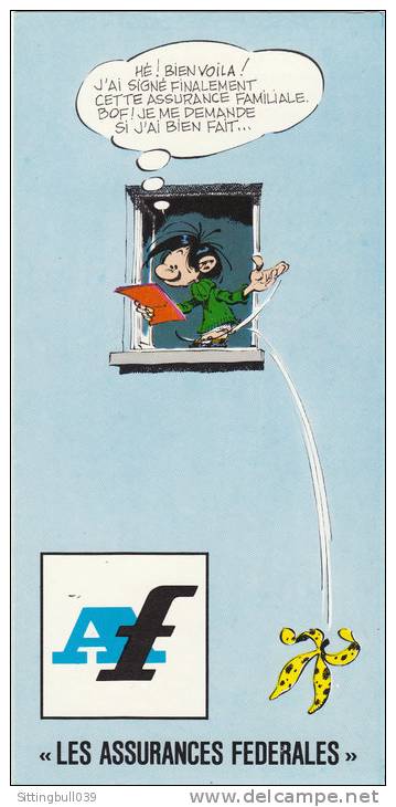 Jidéhem Et Franquin. Dépliant PUB Pour Les Assurances Fédérales, Bruxelles, 1981. Rare ! - Objets Publicitaires