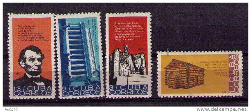 CUBA  1965 - CENTENARIO DE LA MUERTE DE ABRAHAM LINCOLN  - YVERT Nº  835-838 - Ongebruikt