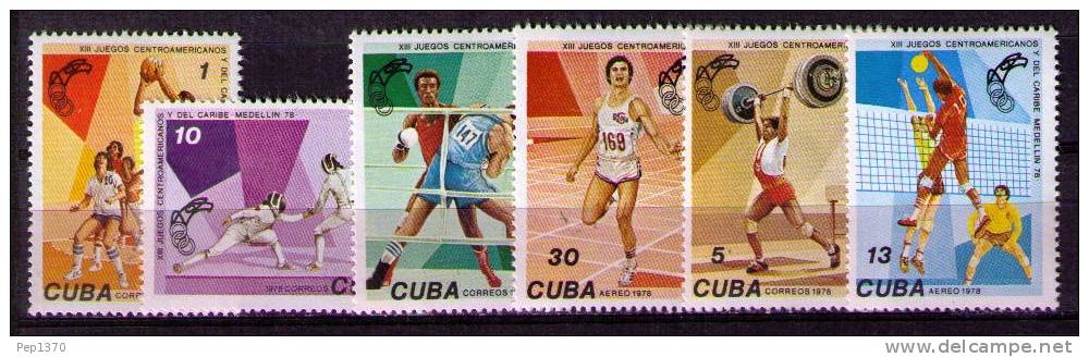 CUBA  1978 - JUEGOS DEPORTIVOS  - YVERT Nº  2062-2065 Y Av 288-289 - Nuevos