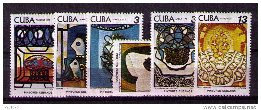 CUBA  1978 - PINTORES CUBANOS AMELIA PELAEZ  - YVERT Nº  2077-2080 Y Av 300-301 - Neufs