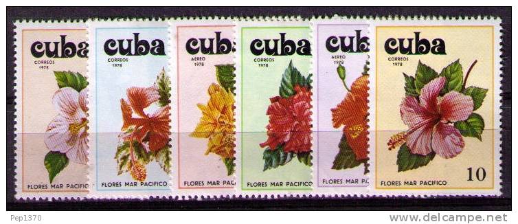 CUBA  1978 - FLORES  - YVERT Nº  2086-2089 Y Av 308-309 - Unused Stamps