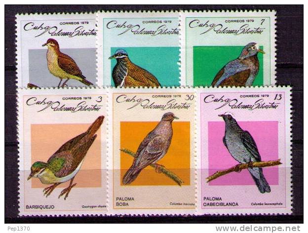 CUBA  1978 - PAJAROS - PALOMAS  - YVERT Nº  2093-2098 - Unused Stamps