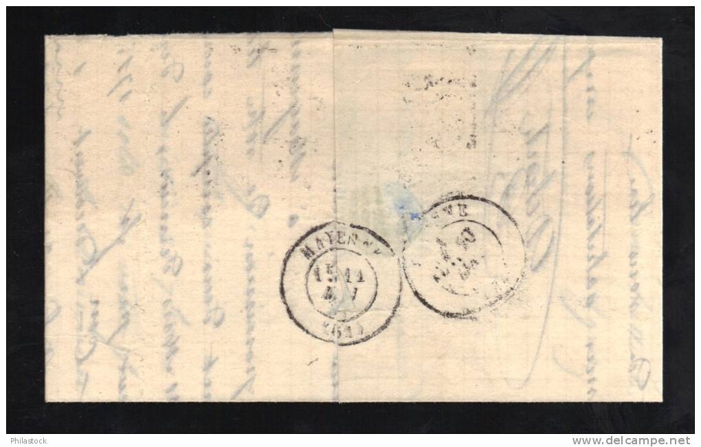 FRANCE 1871 N° 43 (défaut)  Obl. S/lettre Entiére GC 2713 & C à D Perlé Oisseau Indice 15 - 1870 Bordeaux Printing