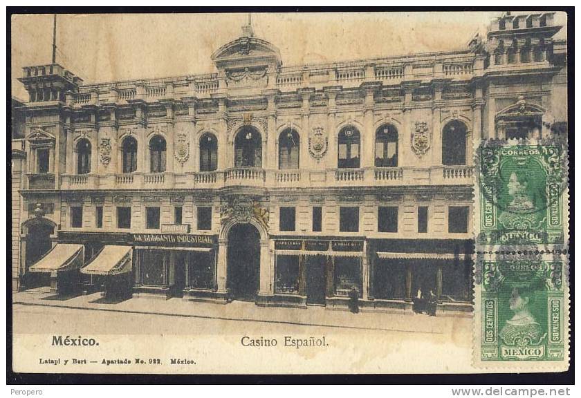 MEXICO    CASINO ESPANOL      1911          Old Postcard - Mexique