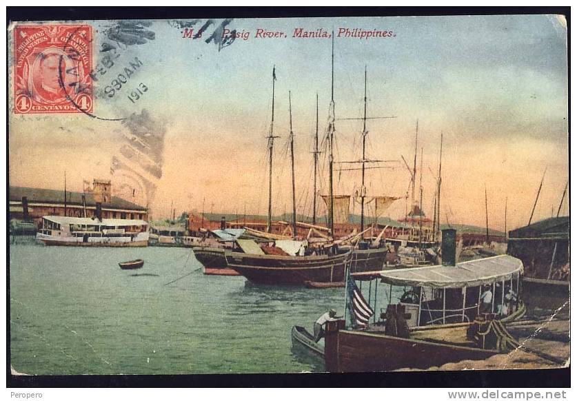 Philippines  MANILA   1913.            Old Postcard - Philippinen