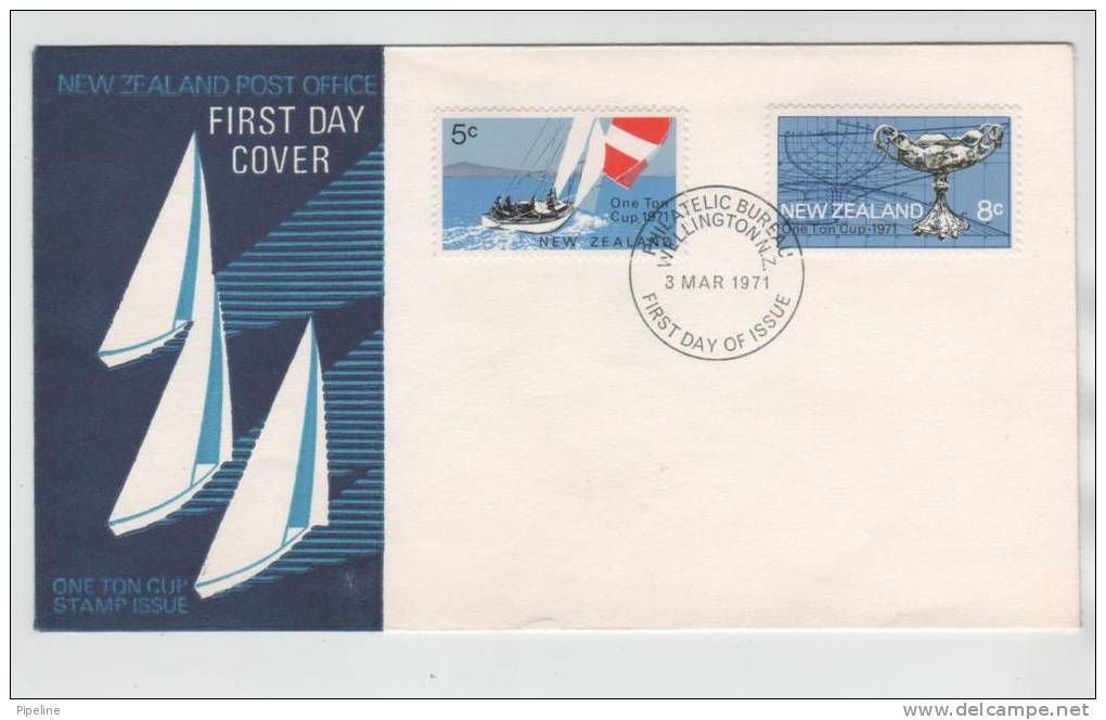 New Zealand FDC 3-3-1971One Ton Cup With Nice Cachet - FDC