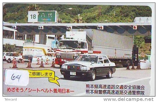 Télécarte Japon * POLICE * PHONECARD JAPAN (64) TELEFONKARTE * POLIZEI * POLITIE * AUTO * VOITURE - Polizei