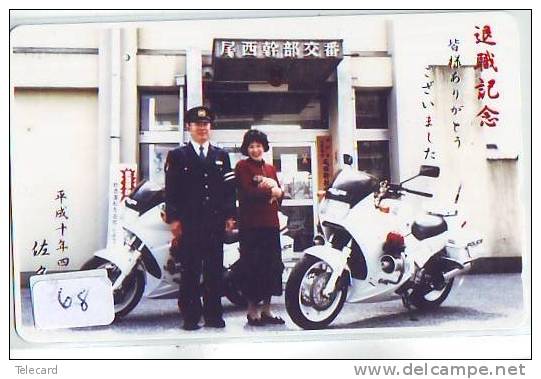 Télécarte Japon * POLICE * PHONECARD JAPAN (68) TELEFONKARTE * POLIZEI * POLITIE * MOTOR - Polizei