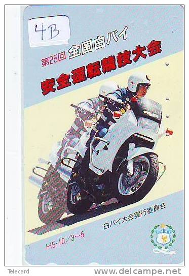 Télécarte Japon * POLICE * PHONECARD JAPAN (4b) TELEFONKARTE * POLIZEI * POLITIE * MOTOR - Police