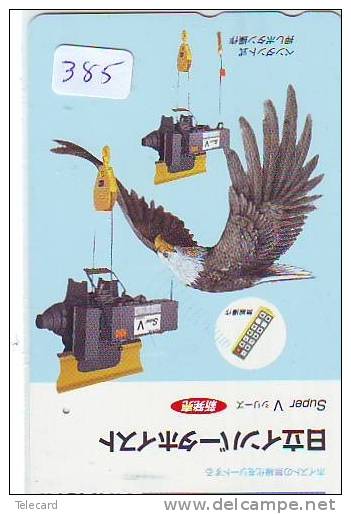 Telecarte JAPON *  OISEAU EAGLE  (385) AIGLE * JAPAN Bird Phonecard  * Vogel * Telefonkarte ADLER * AGUILA * - Águilas & Aves De Presa