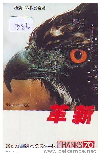 Telecarte JAPON *  OISEAU EAGLE  (386) AIGLE * JAPAN Bird Phonecard  * Vogel * Telefonkarte ADLER * AGUILA * - Águilas & Aves De Presa