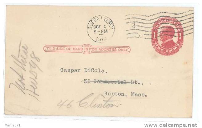 1833 USA CARD INTERO POSTALE Postal-stationary Stampa - 1901-20