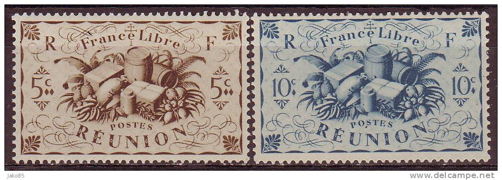 - REUNION - 1943 - YT N° 233 / 234 - ** - - Unused Stamps
