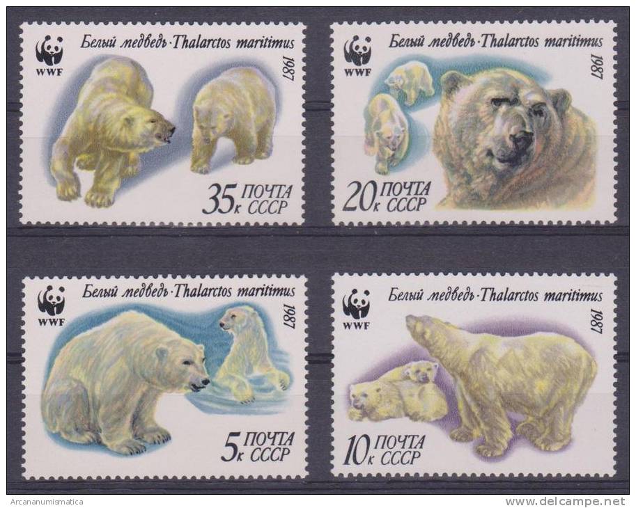 RUSIA "OSOS-BEARS" Y&T 5391/94      1.987  NUEVOS  S-330 - Bears